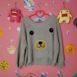 (SOLD) Bear Face Sweater